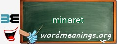 WordMeaning blackboard for minaret